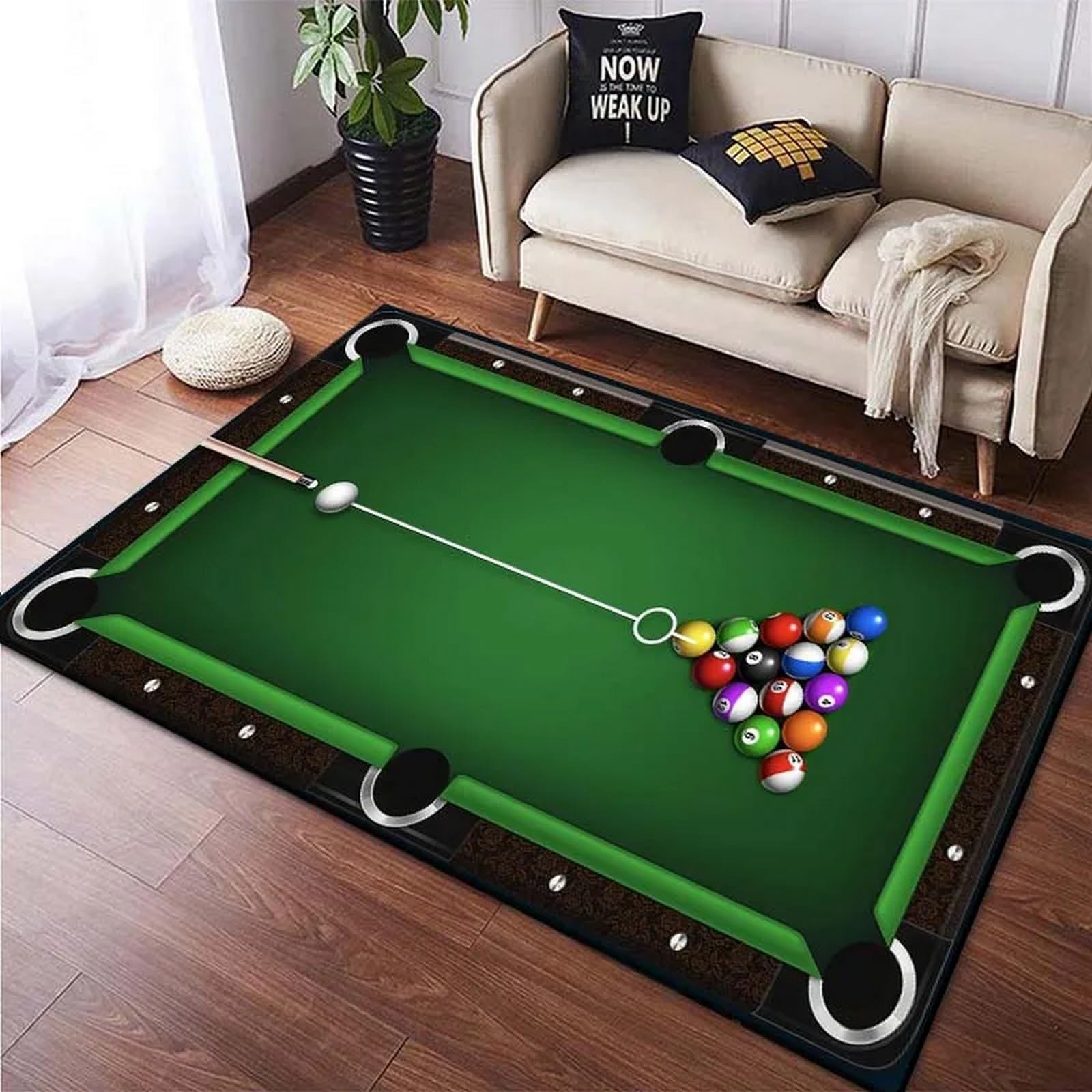 Billiards Area Rug, Ball Game  - Outdoor Sport Area recensie en prijs