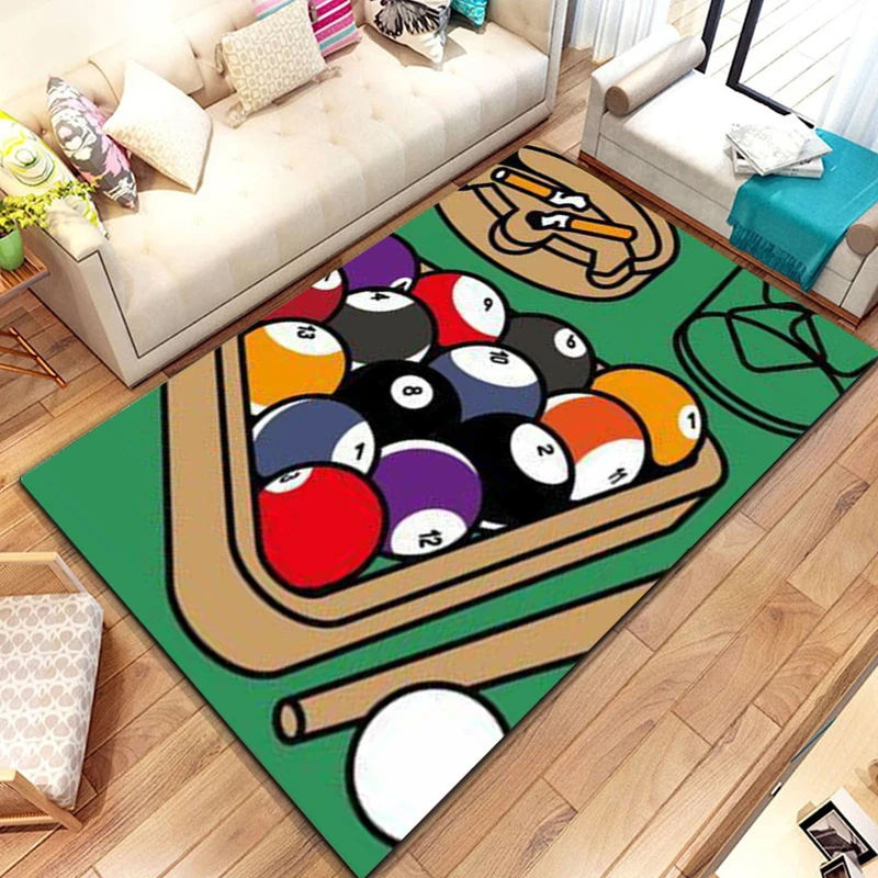 Billiards Area Rug, Ball Game  - Outdoor Sport Area recensie en prijs