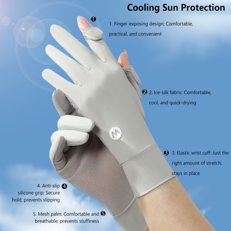 Sunscreen Ice Silk Breathable  - Outdoor Sport Gloves recensie en prijs
