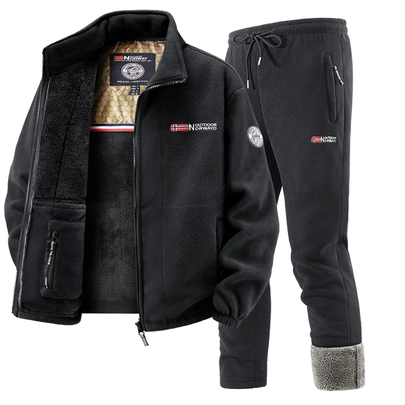 Mens Winter Fleece Tracksuit S - Outdoor Sport Winter Jacket recensie en prijs