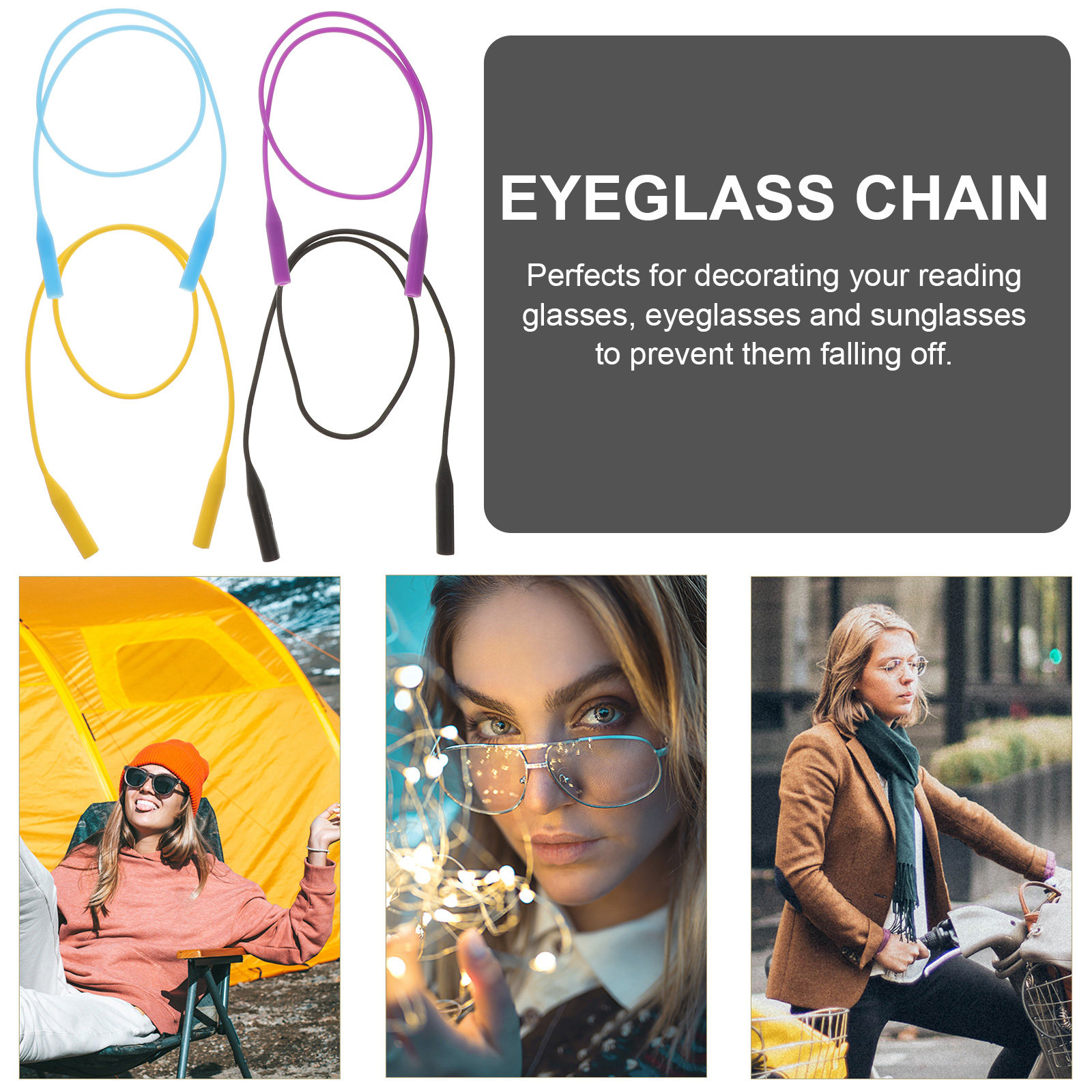 4Pcs Non-Slip Eyeglass Chain H - Outdoor Sport Using A Bike recensie en prijs