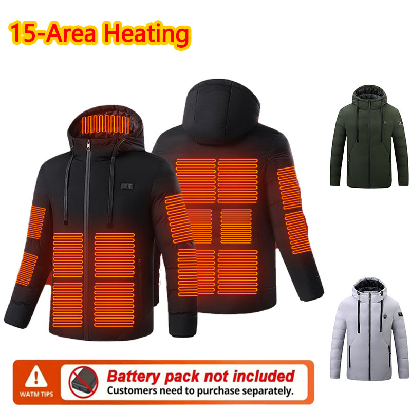 15 Area Heated Winter Hooded J - Outdoor Sport Winter Jacket recensie en prijs