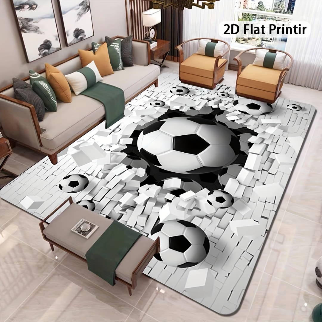 Soccer Ball 3D Effect Rug Flan - Outdoor Sport Area recensie en prijs