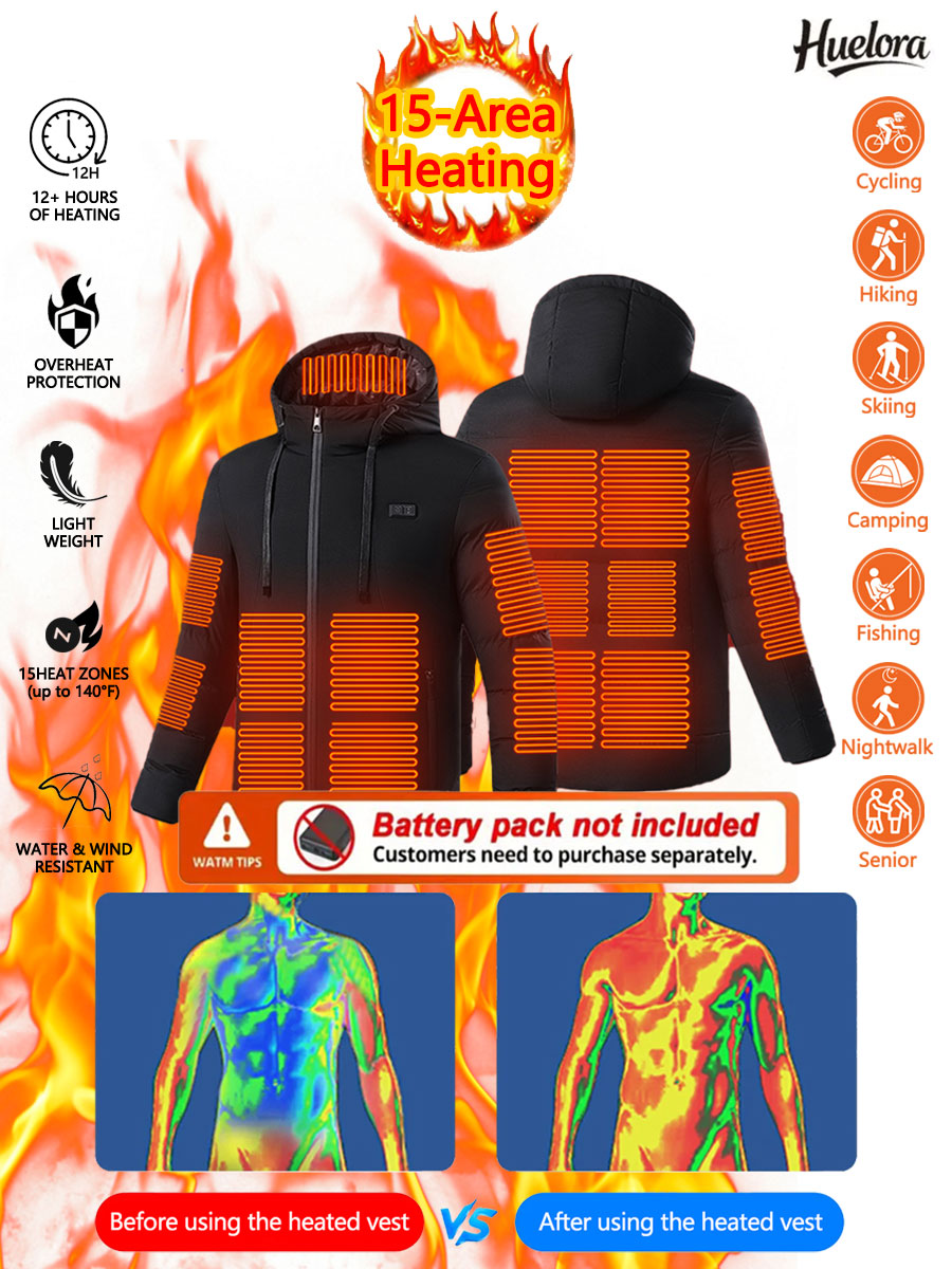 15 Area Heated Hooded Jacket M - Outdoor Sport Area recensie en prijs