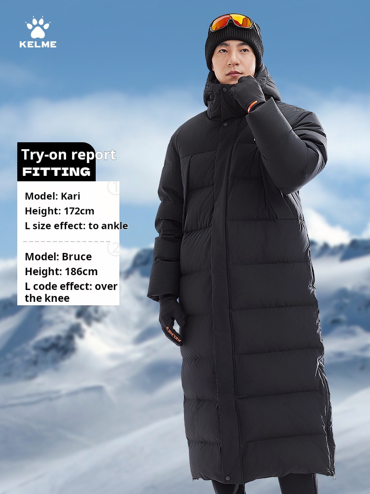 Kelme Extended Down Jacket 202 - Outdoor Sport Winter Jacket recensie en prijs