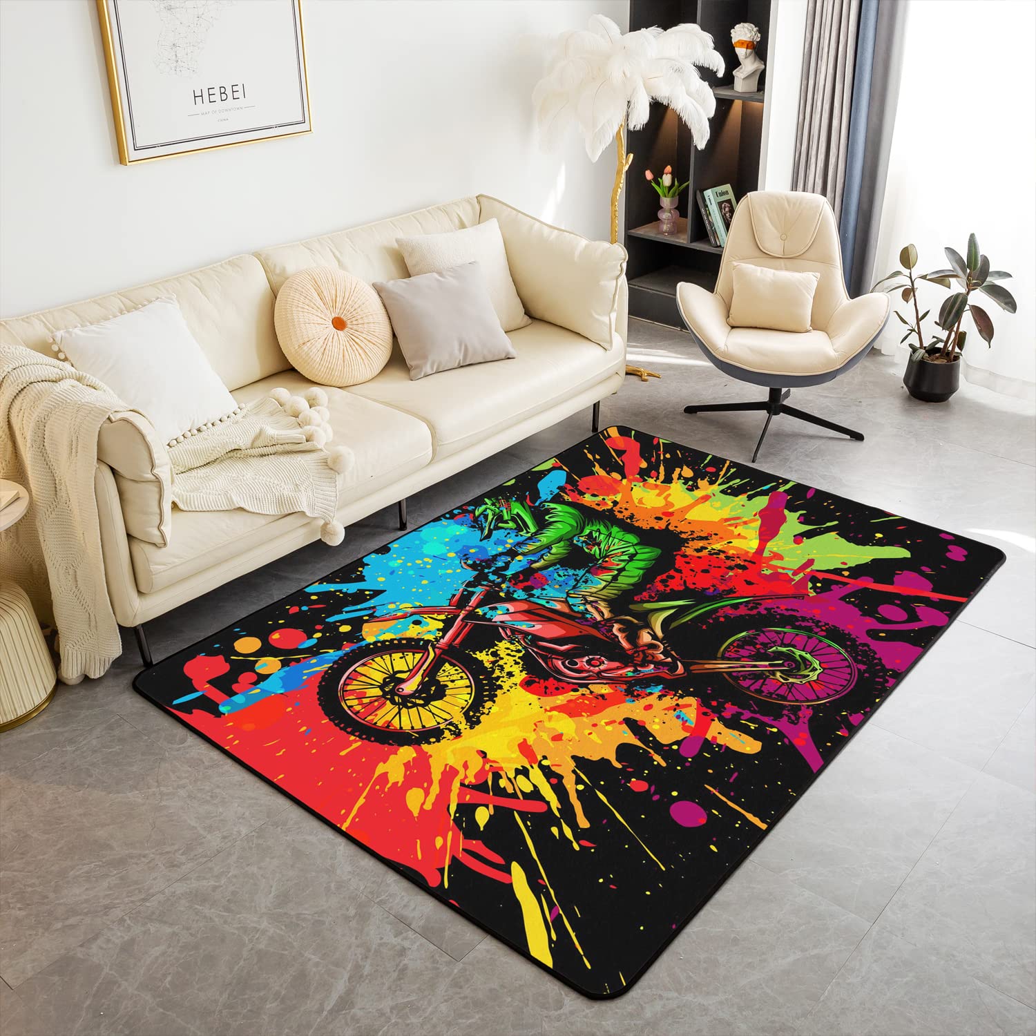 Teen Dirt Bike Area Rug for Li - Outdoor Sport Area recensie en prijs
