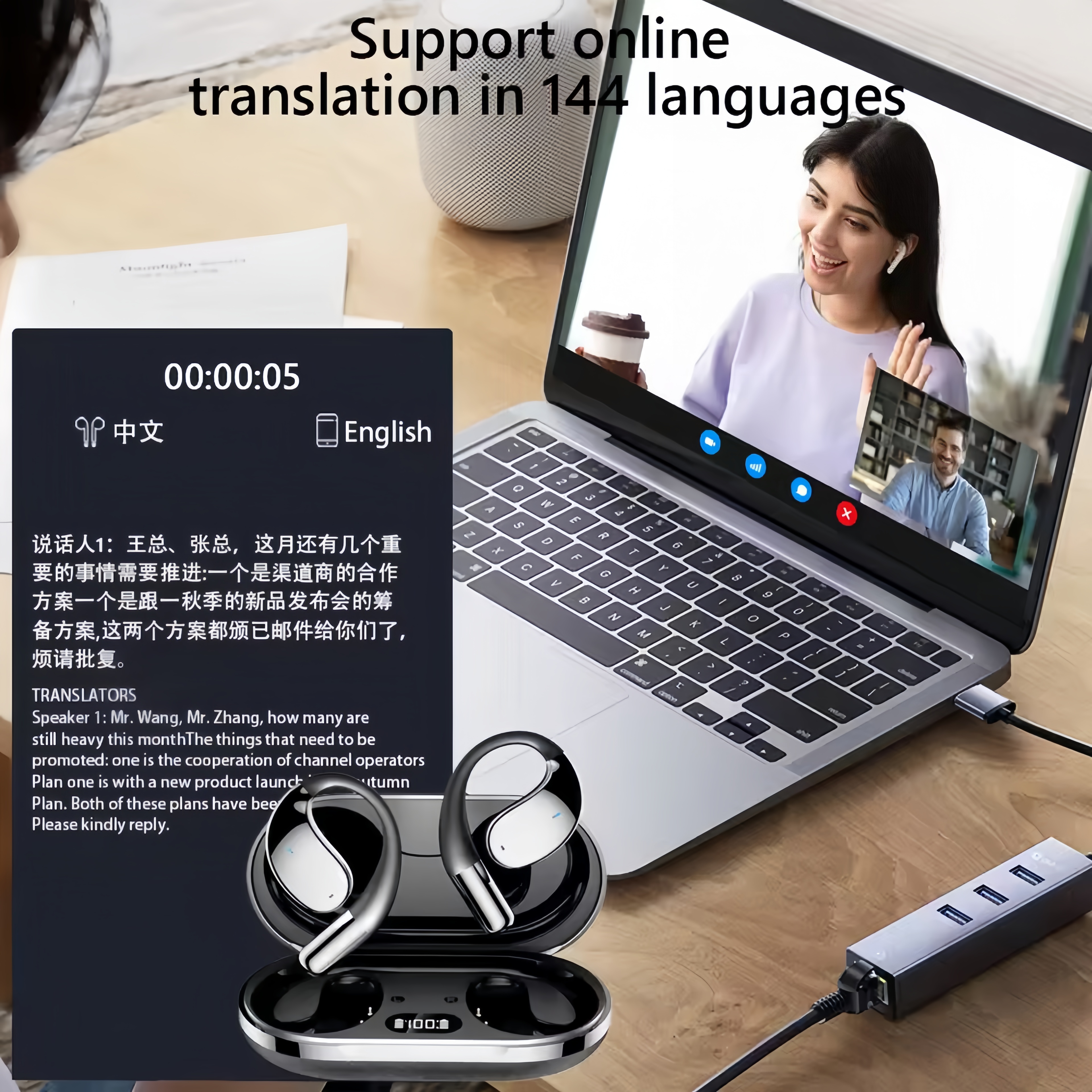 2026 New AI Translation Earbud - Outdoor Sport Bar recensie en prijs